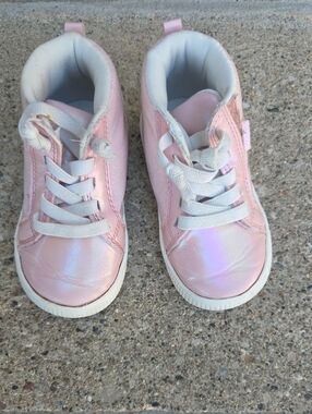 Carter's Pink Iridescent Lace-Up Kids Sneakers